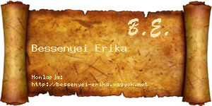 Bessenyei Erika névjegykártya