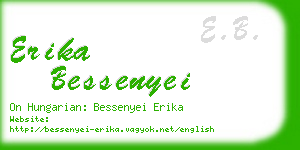 erika bessenyei business card